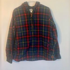 L.L. Bean zip up flannel jacket